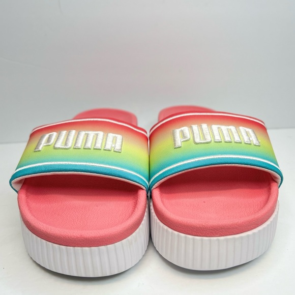 PUMA Womens Signature Platform Zellige Slides VSK-0522 Pink/Ombre Sz 8 Worn 1x - Picture 3 of 10